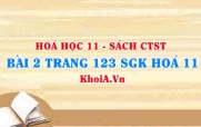 Bài 2 trang 123 SGK Hóa 11 Chân trời sáng tạo
